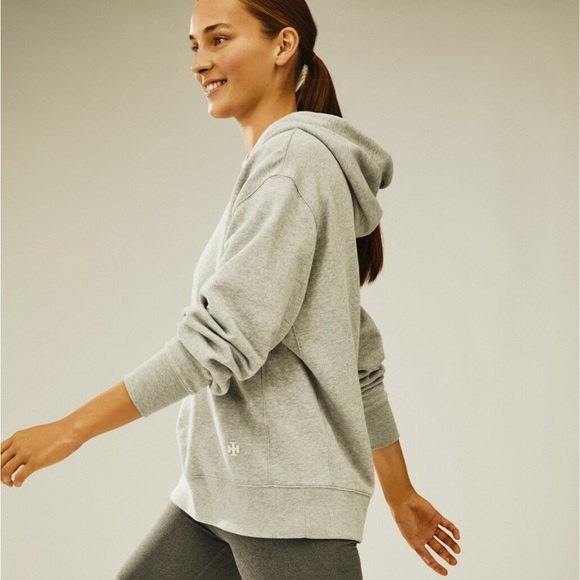 Tory Burch Sport MÉLANGE FRENCH TERRY HOODIE - Picture 1 of 15